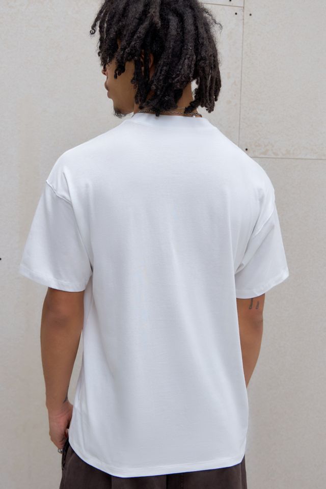 New Balance White Linear Heritage T-Shirt #3