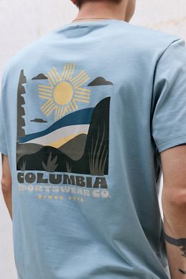 Columbia Blaues Leuchtende Landschaft T-Shirt