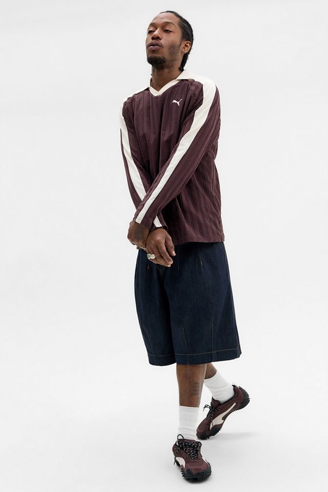 PUMA Chocolate Brown Relaxed Long Sleeve Polo Shirt #1