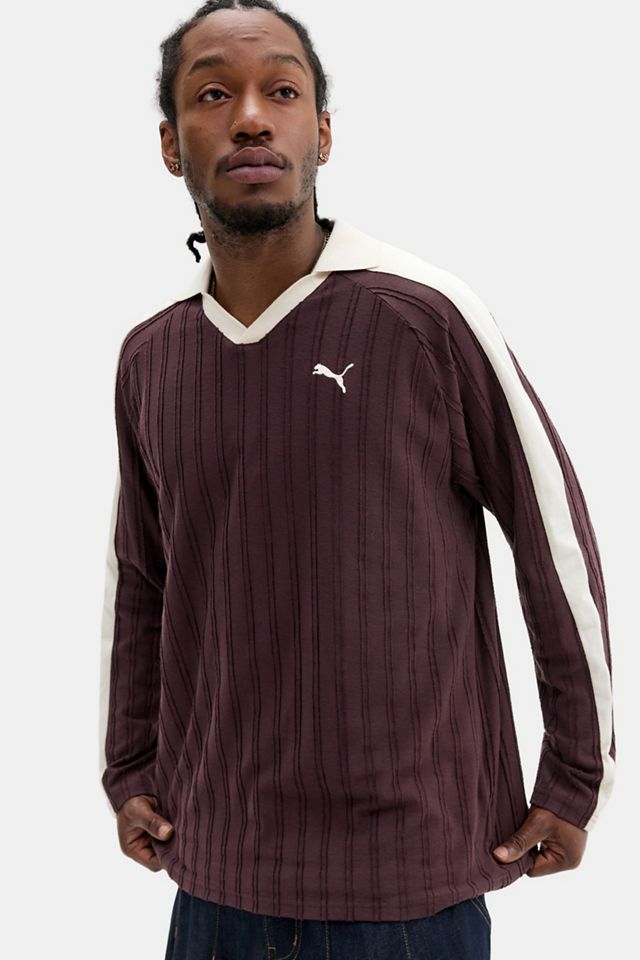 PUMA Chocolate Brown Relaxed Long Sleeve Polo Shirt #2