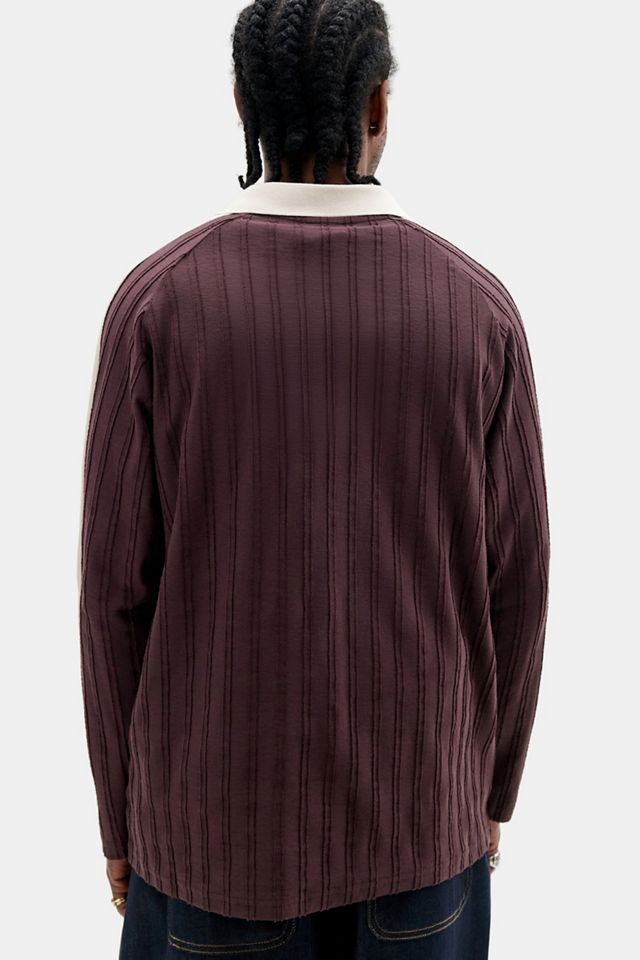 PUMA Chocolate Brown Relaxed Long Sleeve Polo Shirt #3