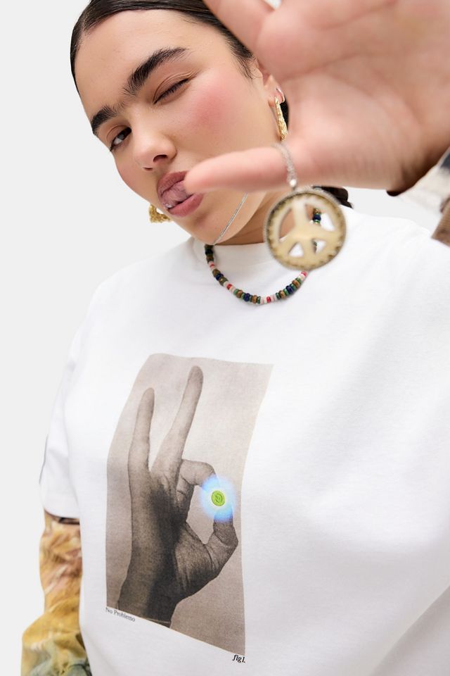 T-Shirt a Maniche Corte No Problemo White Pill #5