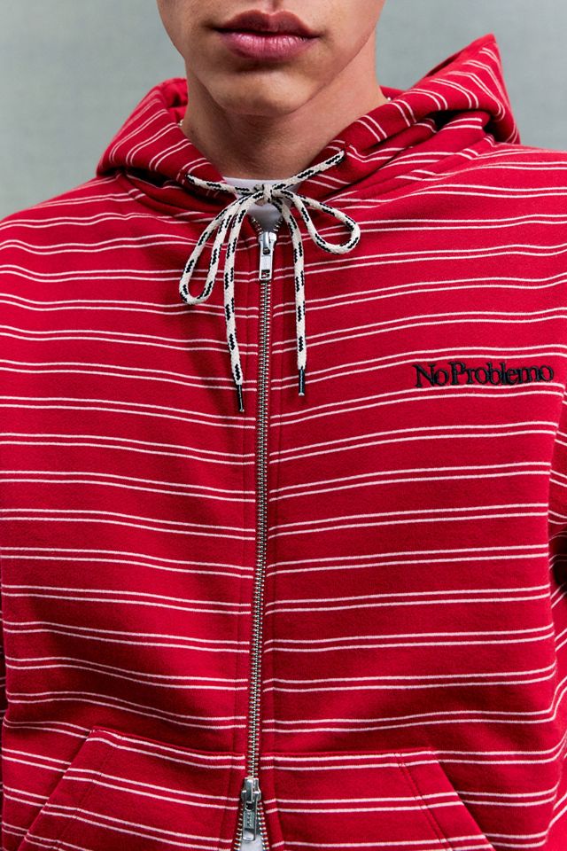 Sweat à capuche zippé à mini rayures No Problemo #4