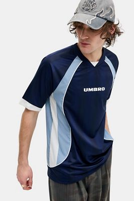 Camiseta de Fútbol con Panel Azul Baritone Umbro