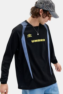 T-shirt à manches longues noir à panneaux Umbro