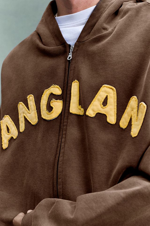 Anglan Brown Zip-Through Hoodie #2