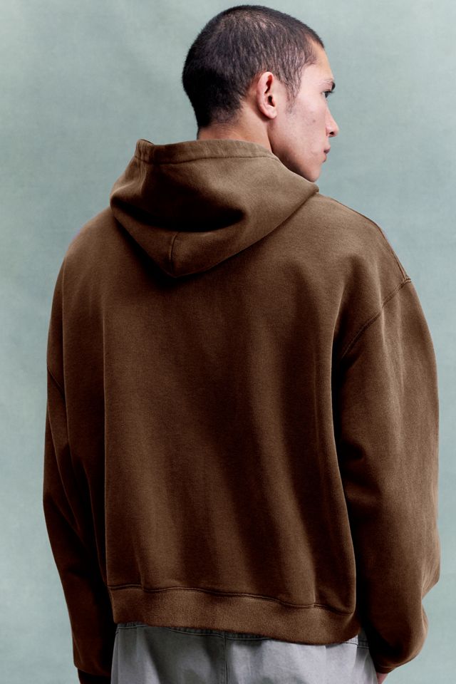 Anglan Brown Zip-Through Hoodie #3