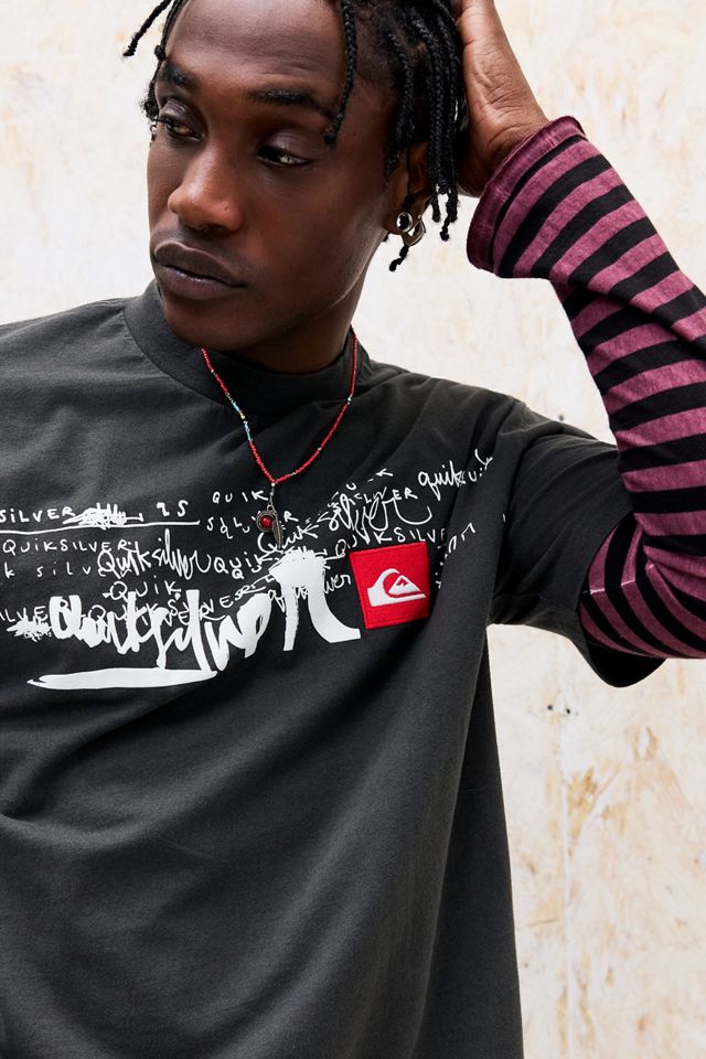 Camiseta Quiksilver UO Exclusiva Negra de Lavado Intenso #2