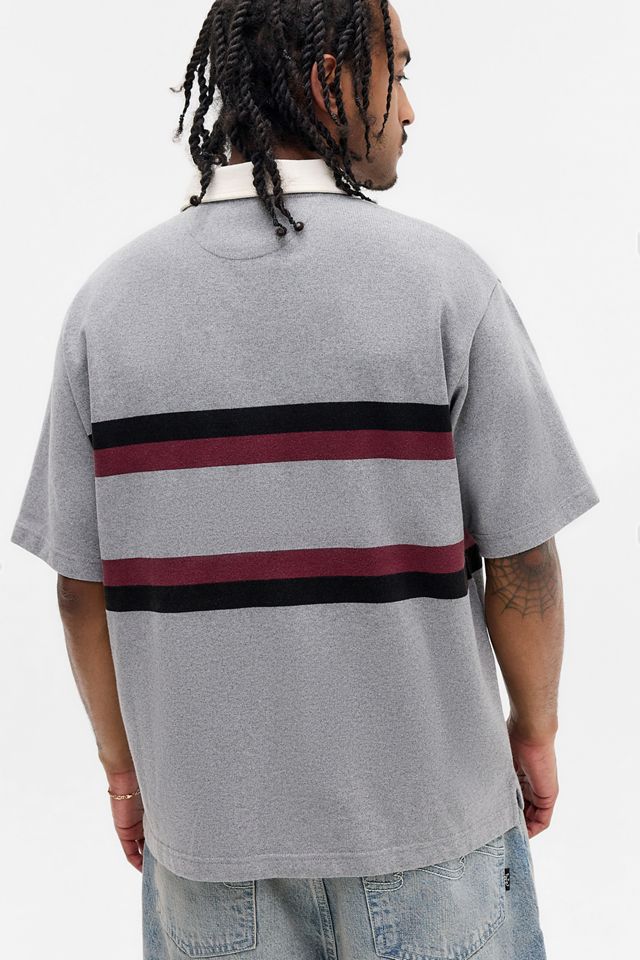 Camisa Polo de Manga Corta Gris Exclusiva de UO de Temp Surf Co #3