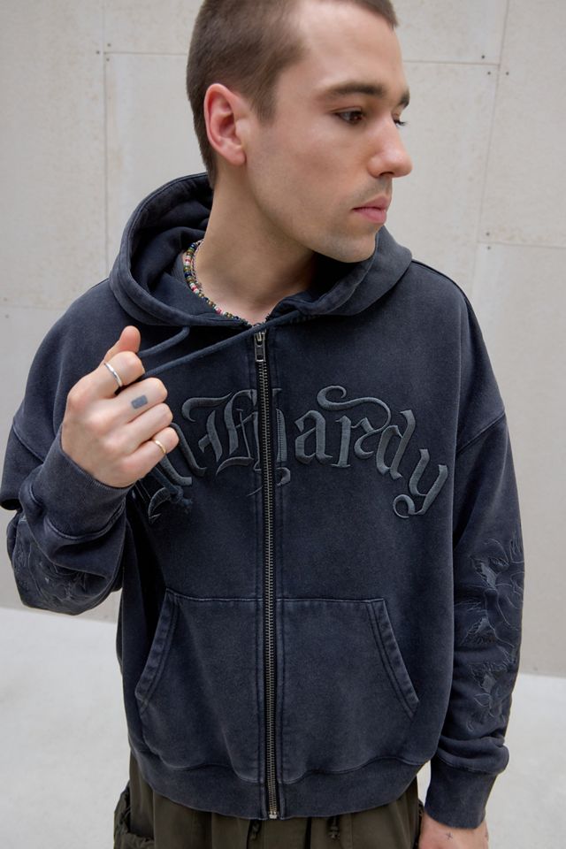 Sweat à capuche tigre noir délavé Ed Hardy exclusif UO #2