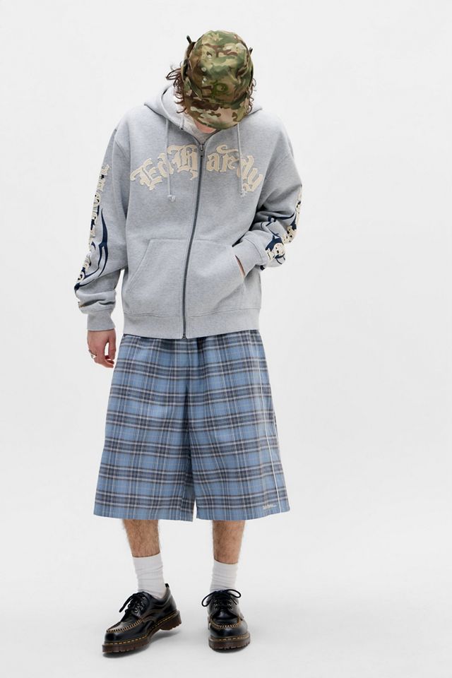 Sudadera con Capucha Gris Jaspeado con Apliqué de Tatuaje Ed Hardy #2