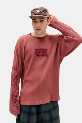 Ed Hardy UO Exclusive Rosewood Rib Appliqué T-Shirt