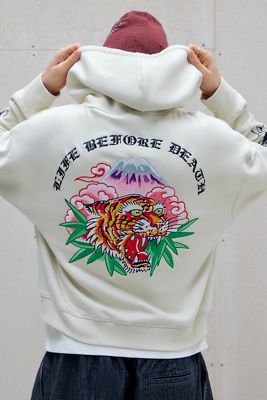 Felpa con Cappuccio Ed Hardy UO Exclusive Stone Tiger Rose
