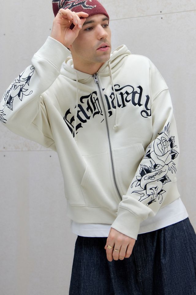 Ed Hardy UO Exclusive Stone Tiger Rose Hoodie | Urban Outfitters UK