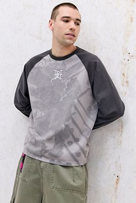 T-Shirt Raglan Gotica Nera Ed Hardy Esclusiva UO