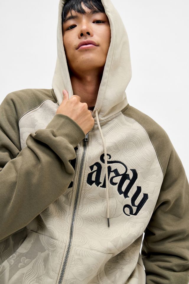 Sweat à capuche zippé raglan contrastant exclusif UO Ed Hardy #2