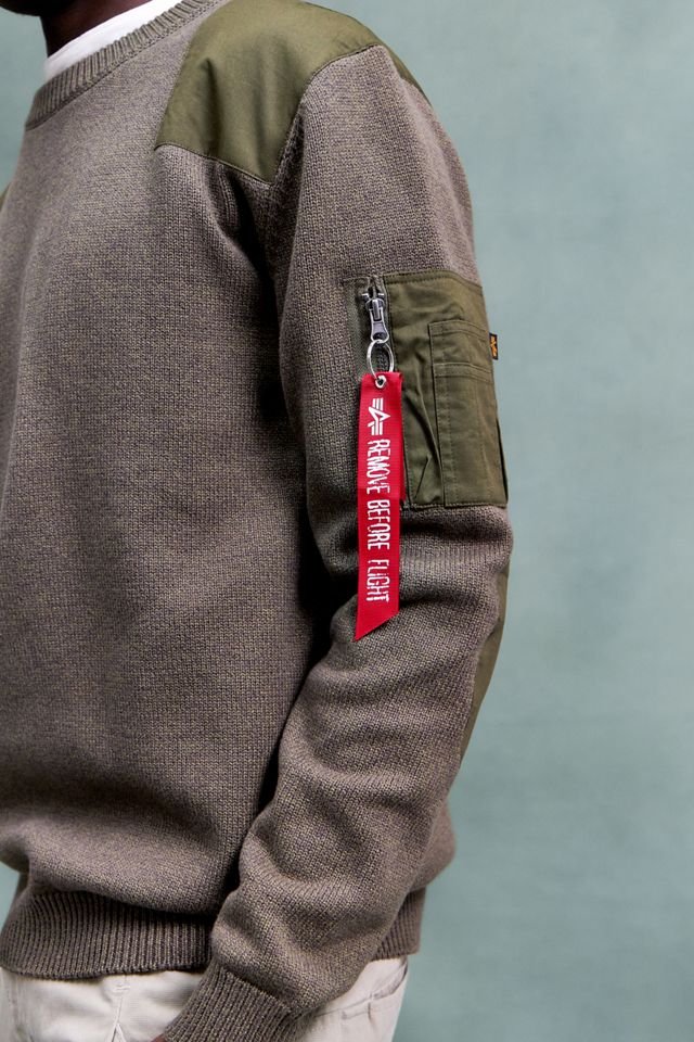 Maglione Utility in Maglia Mud Olive Alpha Industries #1