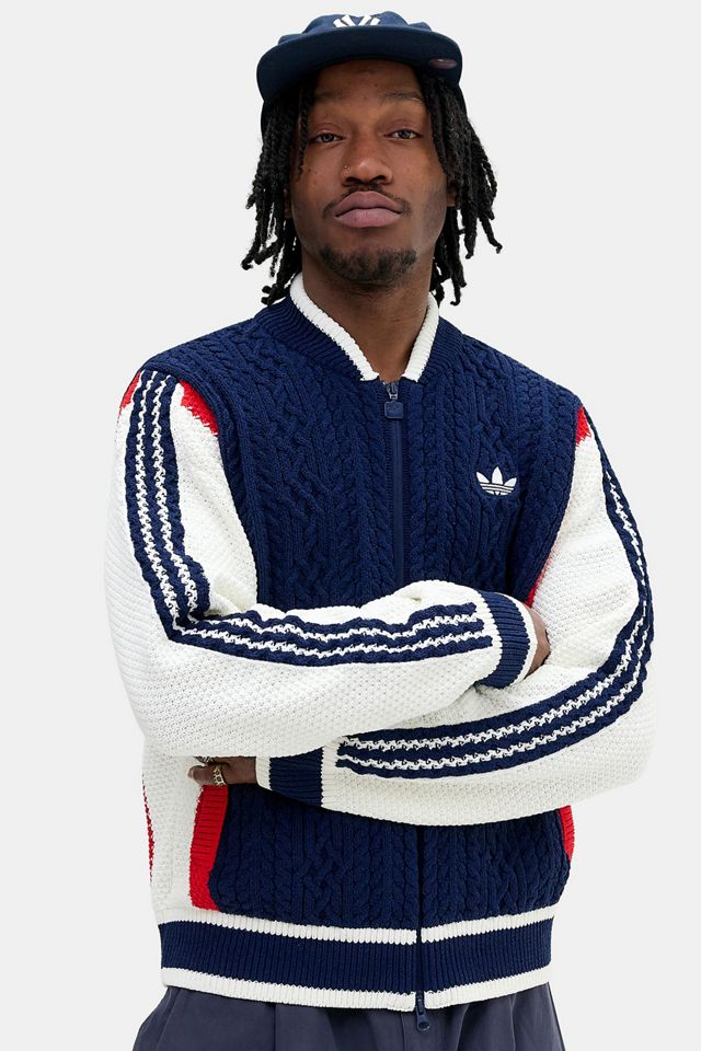 Cardigan adidas Originals Blu Navy e Bianco #1