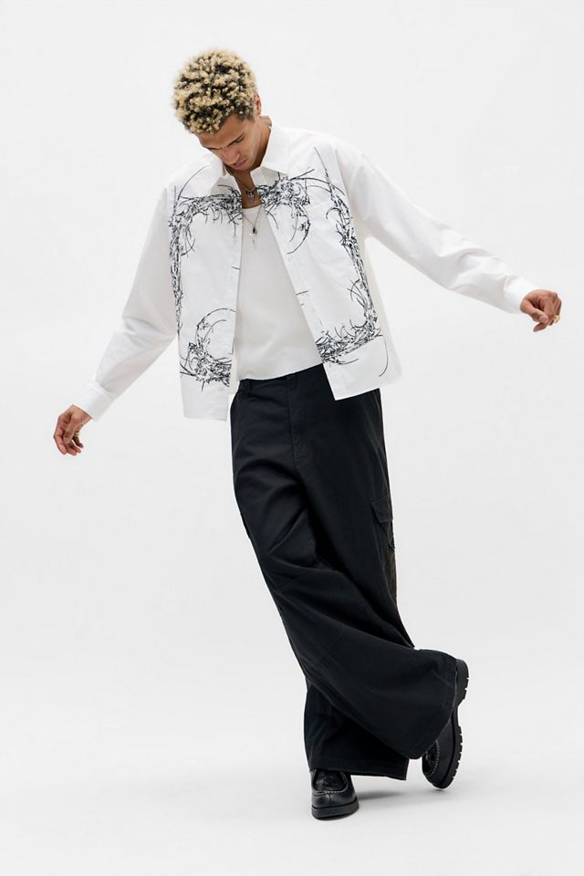 Jaded London Opaque Embroidered Shirt | Urban Outfitters UK