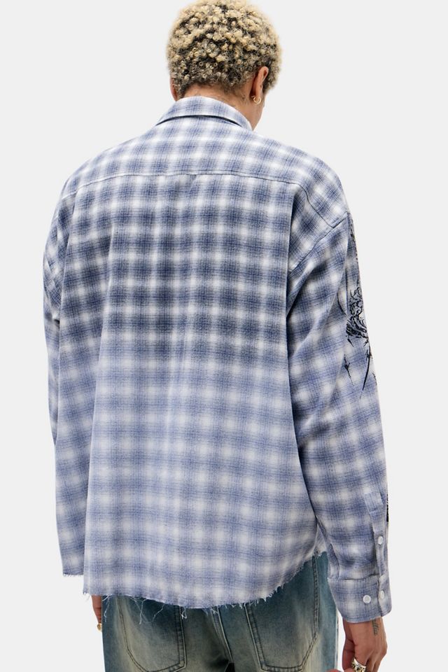 Jaded London Kasper Inked Flannel Shirt #3