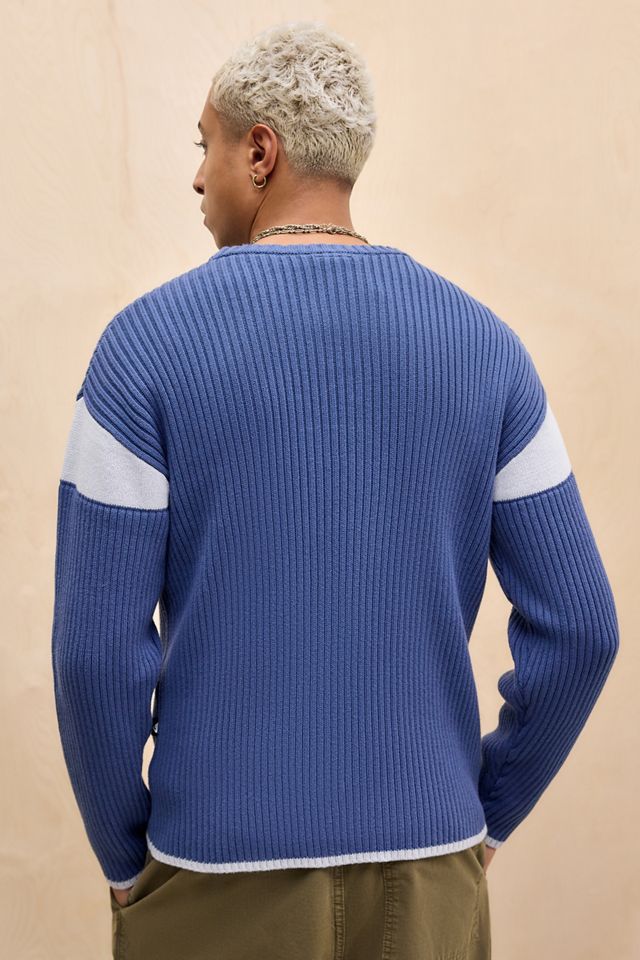 Quiksilver UO Exklusiver Vintage Blauer Strickpullover #3