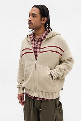Temp Surf Co UO Exclusive Sand Zip-Through Cotton Knit Jumper  