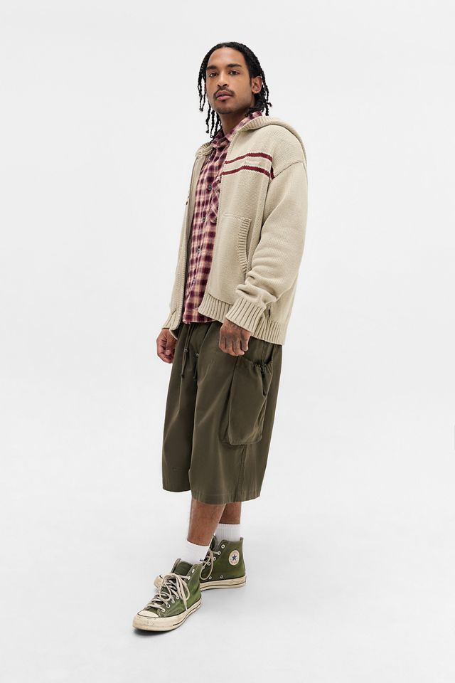 Pull en maille de coton à fermeture éclair sable exclusif UO Temp Surf Co #1