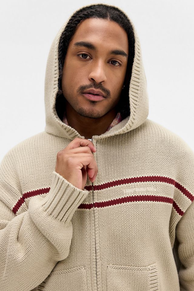 Pull en maille de coton à fermeture éclair sable exclusif UO Temp Surf Co #2