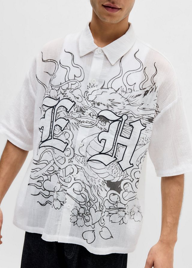 Camicia Gotica Bianca Ed Hardy Esclusiva UO #2