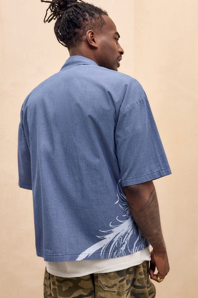 Camicia Ed Hardy UO Exclusive Navy Check Phoenix #3
