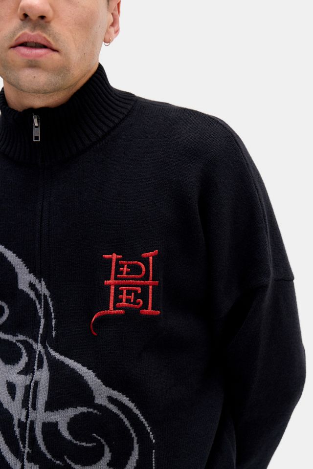 Pull à fermeture éclair motif tatouage en maille Ed Hardy exclusivité UO #2