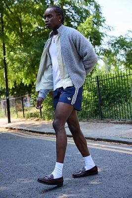 Short de course adidas Originals bleu marine