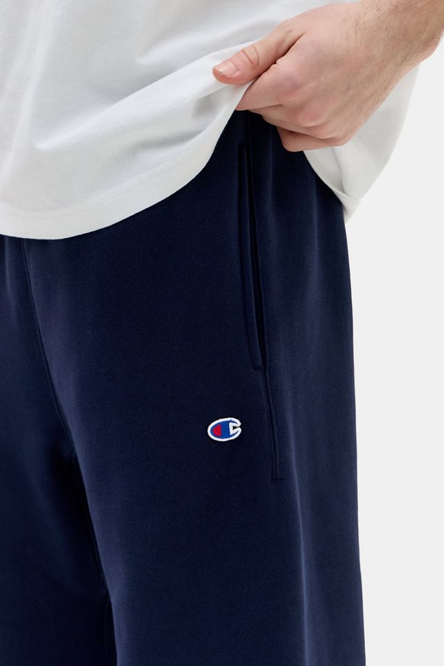 Pantaloni Jogger Champion Blu Navy Reverse Weave a Orlo Dritto #2