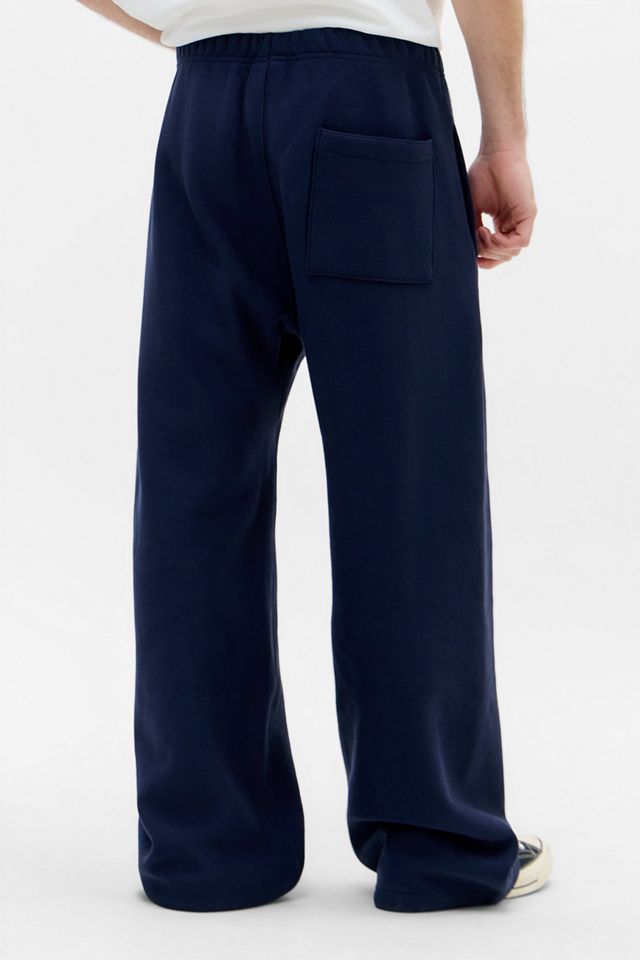 Pantaloni Jogger Champion Blu Navy Reverse Weave a Orlo Dritto #3