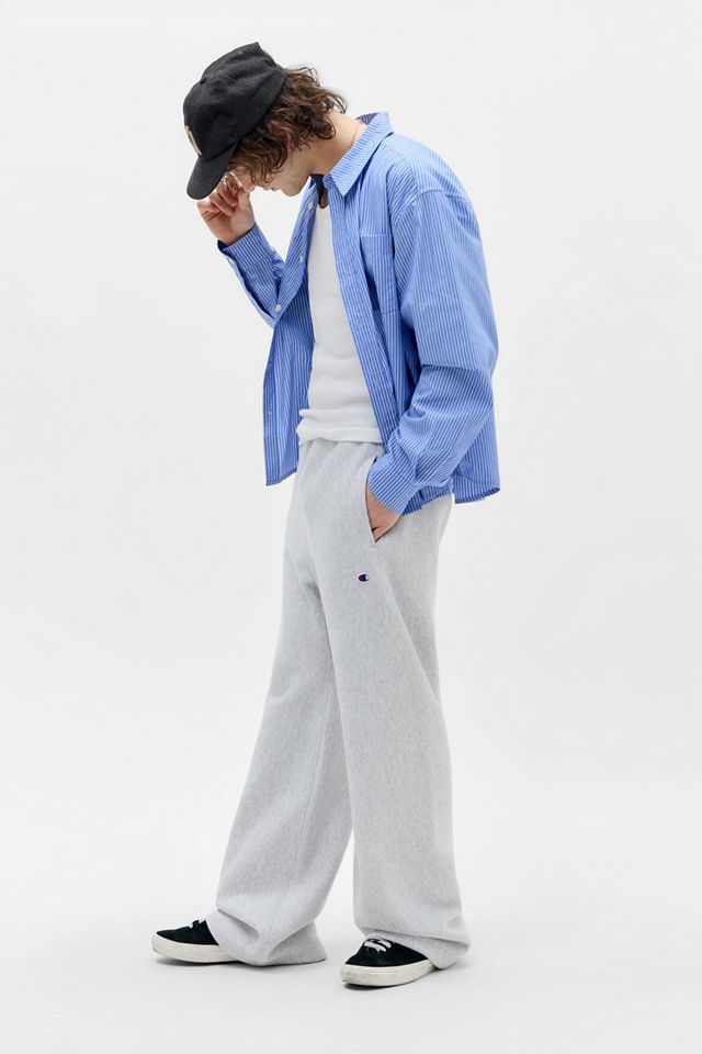 Champion Pantaloni della tuta a gamba dritta Reverse Weave grigi #1