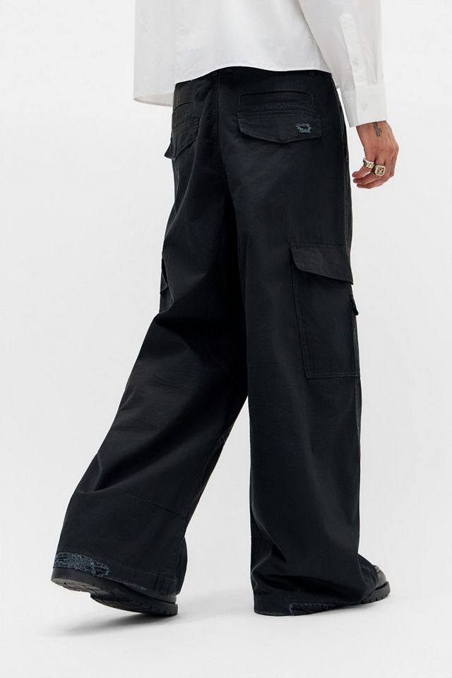Pantaloni Cargo XL Ripstop Neri Jaded London #3