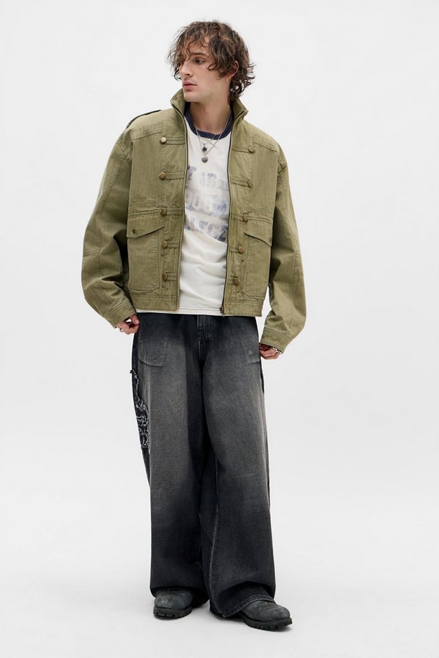 Jaded London Black Raised Embroidery XL Colossus Jeans #3