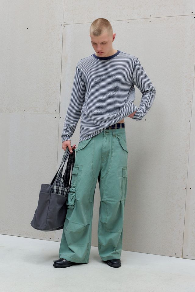 Jaded London Khaki Oversized Utility Cargo Trousers #1