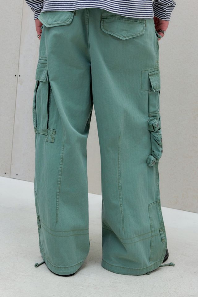 Jaded London Khaki Oversized Utility Cargo Trousers #3