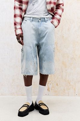 Jorts Carpenter a Righe con Doppio Ginocchio Jaded London