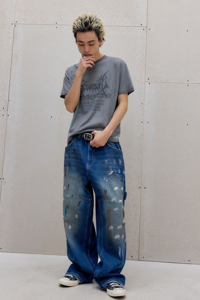 Jaded London Splatter Cinch Carpenter Jeans #1