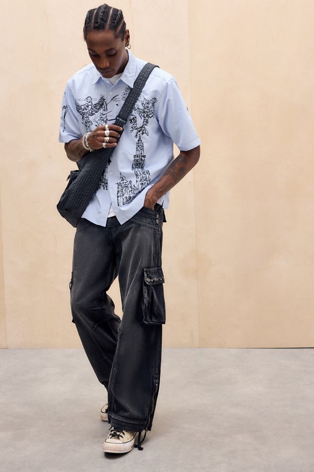 Jaded London Pantalones Cargo Trooper Descoloridos Negros #2
