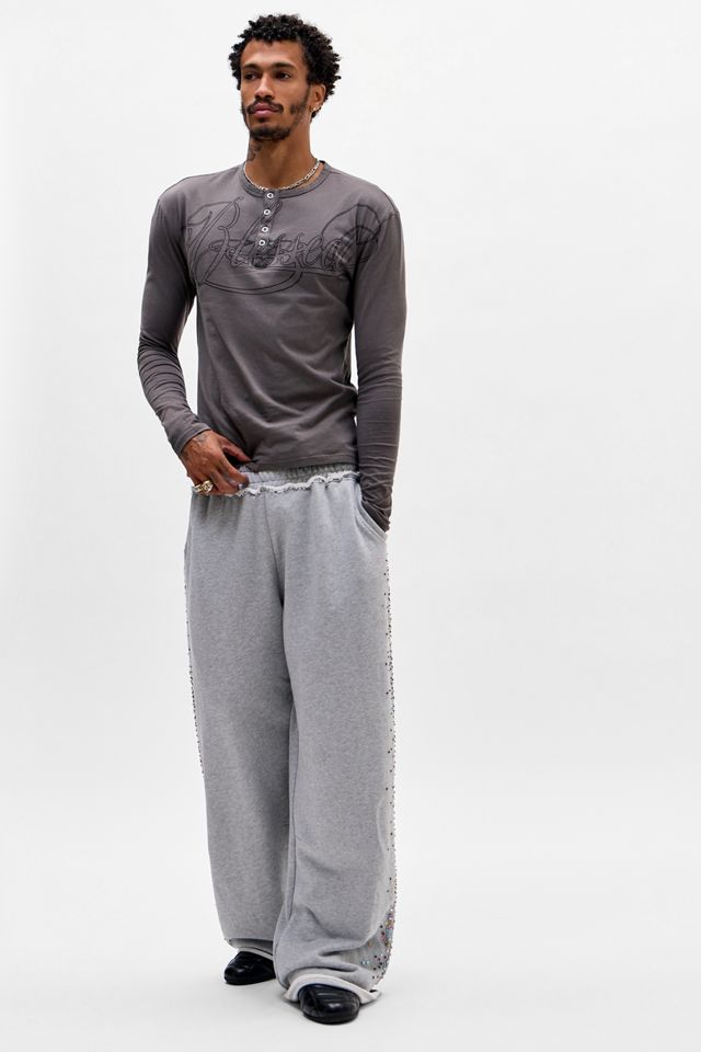 Pantalones Deportivos Jaded London Gris Jaspeado Hardcore Jewel Monster #1