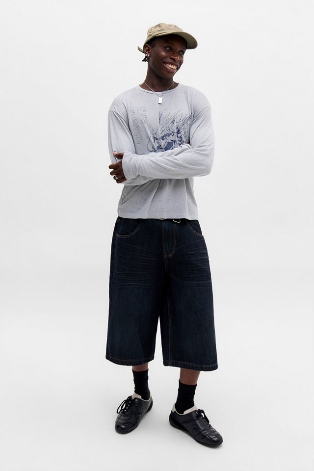 Short en jean froissé Colossus Indigo Jaded London #1