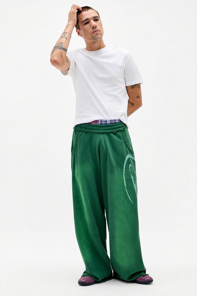 Pantalon de jogging droit vert Divine Airbrush Jaded London #1