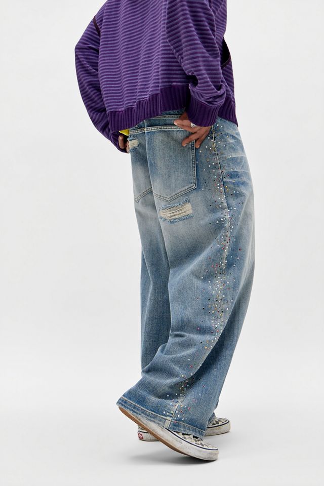 Jaded London Blue Distressed Gemstone Hardcore Jeans #3