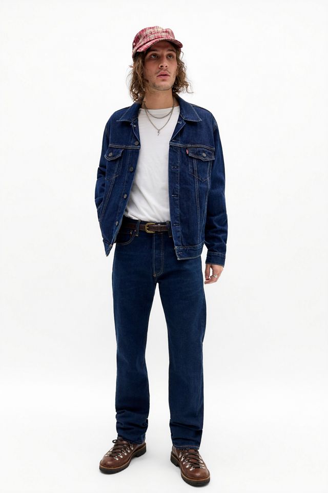 Levi's Rinsed Denim 501 Straight Leg Jeans #2