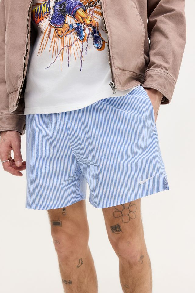 Nike Blue 5" Seersucker Swim Shorts #2