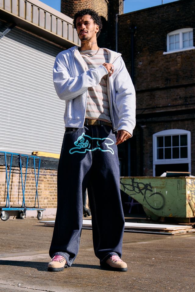 ICECREAM Indigo Running Dog Baggy Jeans #1