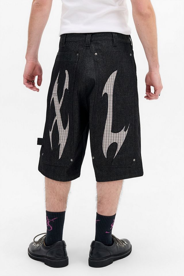 Shorts Holgados con Recorte XL Negros XLARGE #3